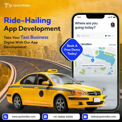 Démarrez votre propre service de taxi avec les solutions d’application évolutives de SpotnRides