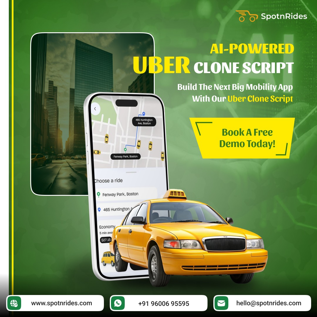 Build A Successful AI-Powered Uber Clone App For Taxi Business With SpotnRides